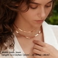 thumbnail image 5 of FindChic 2pcs Rose Gold Plated Necklaces for Women Layered Herringbone Choker Snake Chain Birthday Christmas Stocking Stuffer Jewelry Gifts Her Mom Wife Female Adults Age Ideas, 3mm & 5mm, 5 of 10