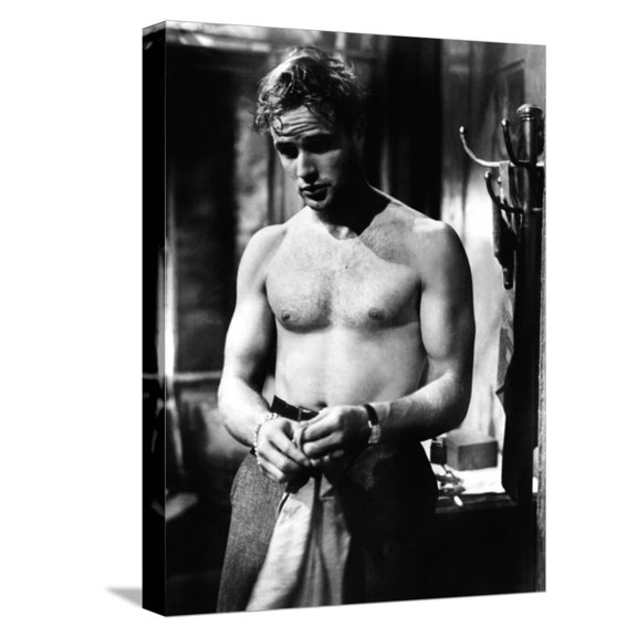 Art.com A Streetcar Named Desire, Marlon Brando, 1951 Stretched Canvas Print Wall Art, 12" x 16"
