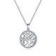 thumbnail image 1 of Zhuge Colgante de collar, colgante de collar hecho a mano para hombres y mujeres, accesorio de circonita de cobre, collar de árbol de la vida (plata), 1 of 4
