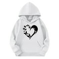 thumbnail image 4 of Sriper Affordable Girls' Hoodie, Heart Graphic Fleece Sweatshirt, Long Sleeve Pullover, Winter Kids Fashion, Camp Gifts, Camisas para Niñas, Budget Friendly 5 14T Size White 13 Years, 4 of 4