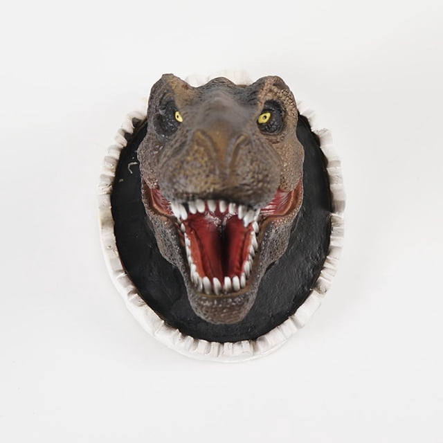 Decoración De Pared De Dinosaurio Rex, Estatua De Cabeza Montada En La Pared Con Personalidad Divertida, Decoración Para Sala De Estar Y Dormitorio Eigraketly HA036932-00