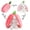 Pink, variant on 7" Bunny Rabbit Plush, 2-in-1 Reversible Strawberry Stuffed Toy, Pink