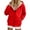 Red, variant on Dxzfnsa Heavyweight Hooded Coats for Women Women's Casual Full Zip Up Sherpa Lined Hoodies Warm Solid Color Long Sleeve Sweatshirt Jackets with Pockets