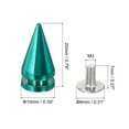 thumbnail image 2 of 8Pack Cone Spike Stud Rivet, 10x20mm Screw Back Tree Studs and Spikes for Leather Craft(Bright Blue), 2 of 6