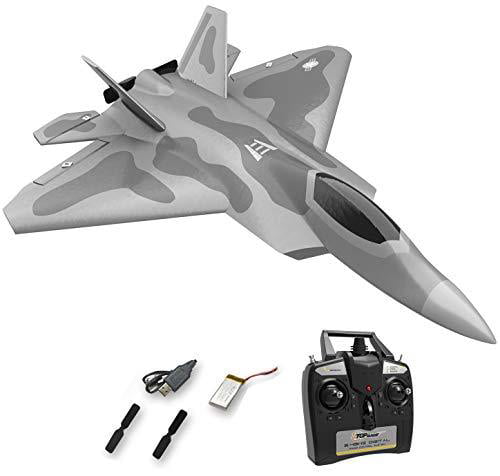 GoolRC A180 RC Airplane 2.4Ghz 2 Channel Remote Control Plane with 6 Axis Gyro System Adjustable Rudder Brushless Motor and 1 Batteries Easy to Fly RTF Foam RC Aircraft for Adults