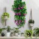 thumbnail image 5 of 9 Forked Imitation Morning Wall Hanging Trumpet Flower Imitation Flower Rattan Decorative Flower Chlorophytum Comosum, 5 of 5