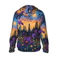 thumbnail image 3 of Uemuo Cosmic Irises At Twilight Pattern Women's Full Zip UPF 50+ Sun Protection Hoodie Jacket Long Sleeve Sun Shirt Hiking Outdoor Performance with Pockets-Large, 3 of 9