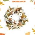 thumbnail image 4 of Thanksgiving Farmhouse Fall Door Wreath Fall Autumn Wreath Autumn Wreath White Pumpkin And Maple Leaf Wreath For Front Door Festival Decorations Outdoor Hallo Cat for Front Door 36 in Wreath Valentine, 4 of 9