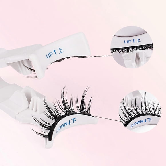 Z'LRAQI BEAUTY Magnetic False Eyelashes Natural-looking False Lashes Fake Eyelashes with Curler for Eye Makeup No Glue Needed, 2 Pairs