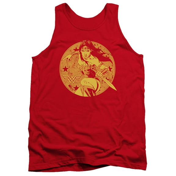 JLA Justice League Young Wonder Adult Tank Top Red