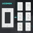 thumbnail image 5 of UCOMEN Decorator Wall Plate, 1-Gang, 10 Pack, White, 4.57" x 2.8", 5 of 7
