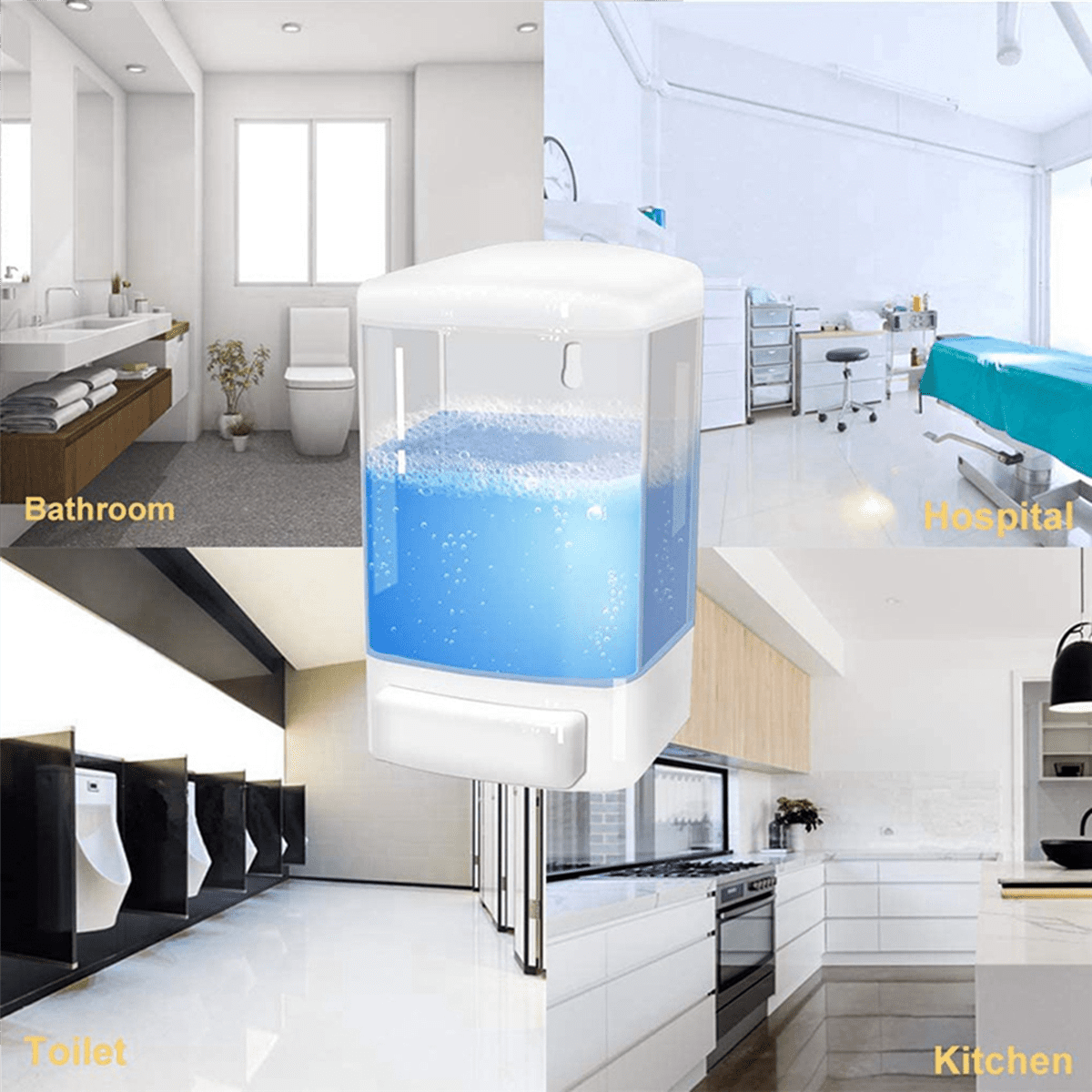 3X Manual Soap Dispenser 33.8Oz/1000Ml Wall Mount Soap Dispenser Bathroom Commercial Soap Dispenser