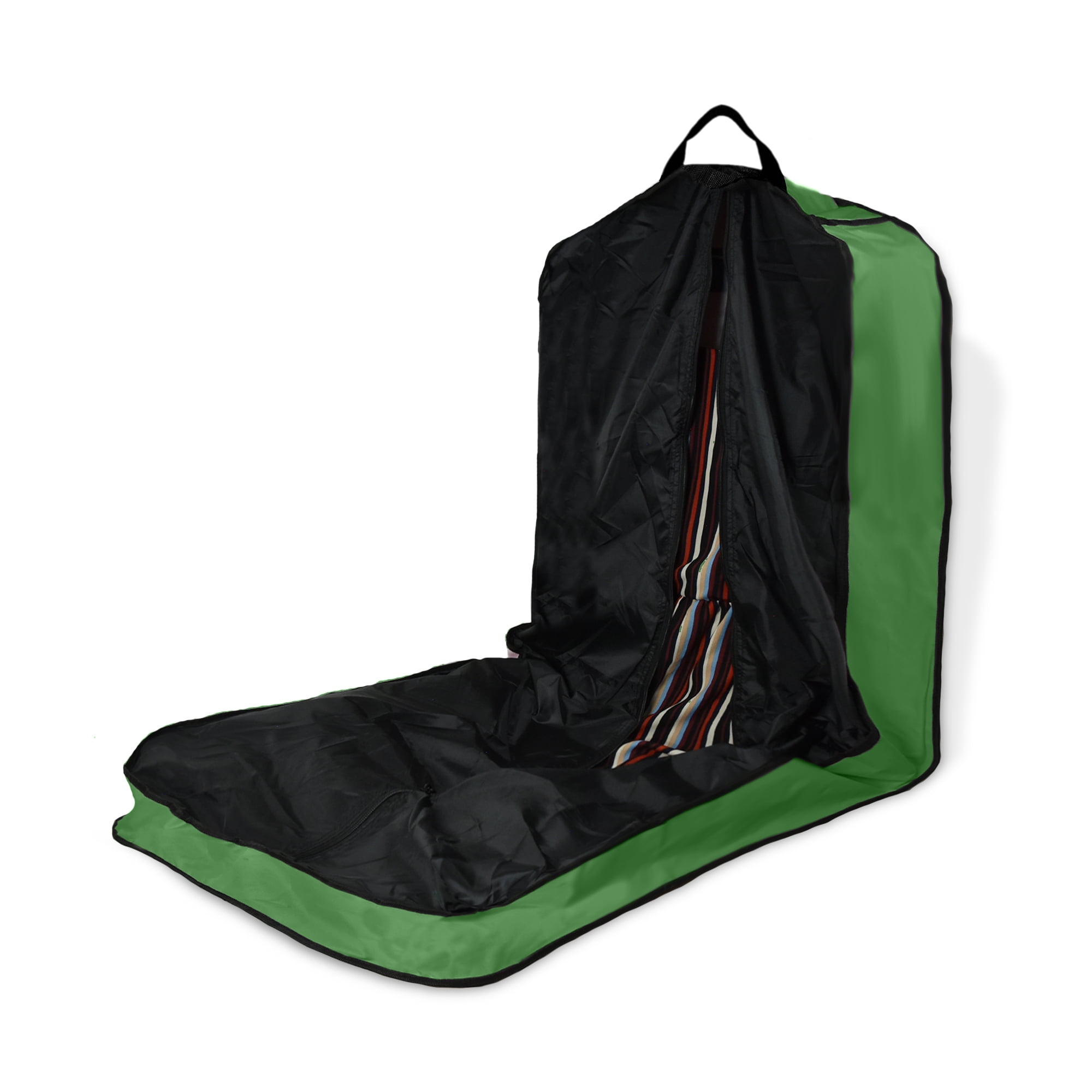 DALIX 60" Professional Garment Bag Cover for Suits Pants and Gowns Dresses (Foldable) Dark Green