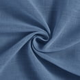 thumbnail image 3 of XWZO Linen Semi Sheer Curtains,Privacy Enhancing & Light Filtering Rod Pocket Drapes for Living Room with Tiebacks(Denim,W52 x L45 Inch,2 Panels), 3 of 6