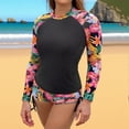 thumbnail image 2 of Jamicy Womens Two Piece Swimwear Rash Guard & Swim Shorts, Long Sleeve Swim Shirt, Quick Dry Swimsuits Upf 50+ Spf Sun & Uv Protection, 2 of 6