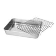 thumbnail image 3 of TMISHION Baking Pan with Rack,Roasting Pan with Rack,Roasting Pan and Rack Set Stainless Steel Easy Clean Rectangular Roaster with Rack for Cooking Baking, 3 of 8