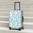 thumbnail image 3 of Wukai Daisies Flowers Elastic Luggage Cover: Personalized Protection for Your Suitcase - Fits 19~29-inch, Washable & Durable Travel Companion-X-Large, 3 of 8