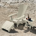 thumbnail image 2 of Highwood 3-pc Manhattan Beach Adirondack Set with Folding Ottoman and Folding Side Table - Outdoor, Eco-friendly, Synthetic Wood, 2 of 8