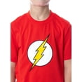 thumbnail image 4 of DC Comics Big Boys' The Flash Logo Short Sleeve Shirt Pajama Short Set, 4 of 7