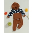 thumbnail image 2 of Infant Baby Boy Fall Halloween Outfits Ghost Dinosaur Print Long Sleeve Hoodie Sweatshirt and Elastic Pants for Toddler 2Pcs Set, 2 of 8