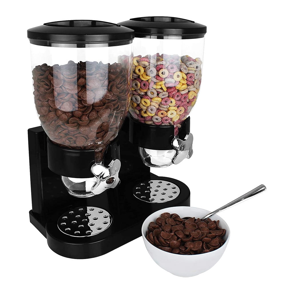 Huayishang Storage Box Punch-Free Wall-Mounted Candy Display Box Snack Sealed Jar Household Cereal Machine Grain Storage Jar Storage Box, Kitchen Essentials Clearance Sale Black