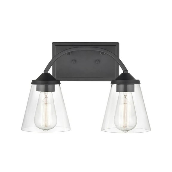 Millennium Lighting  Josleen Vanity Fixture in Matte Black Finish 2 Light