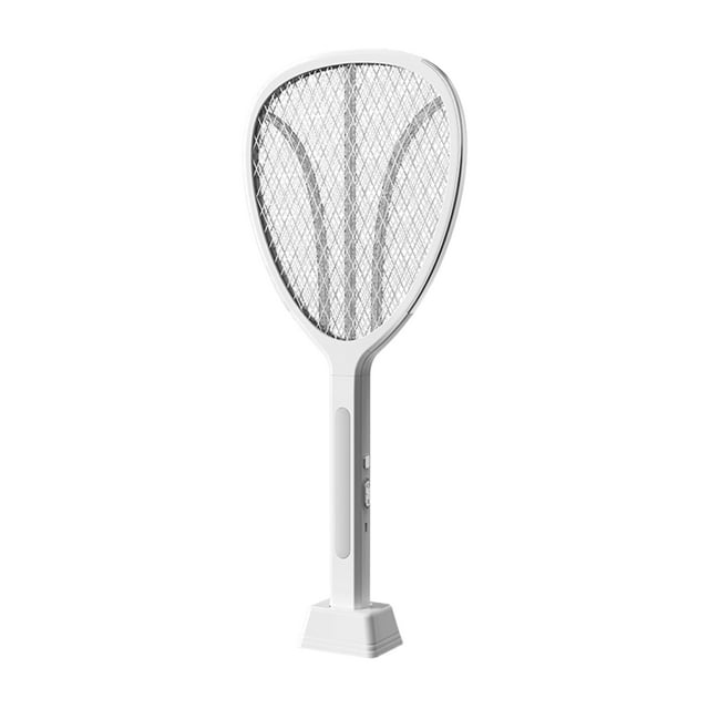 Yuarrent Raqueta para mosquitos segura y eficaz, matamoscas no tóxico y práctico, matamoscas ecológico Repelente de insectos y plagas Blanco