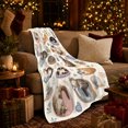thumbnail image 3 of Whimsical Cat Cottage Watercolor Art, Peaceful Pet Portrait Pattern, Warm Flannel Blanket for Living Room and Bedroom, Cat Lovers Just Because Gift, Pet Lover Home Decor, 3 of 9