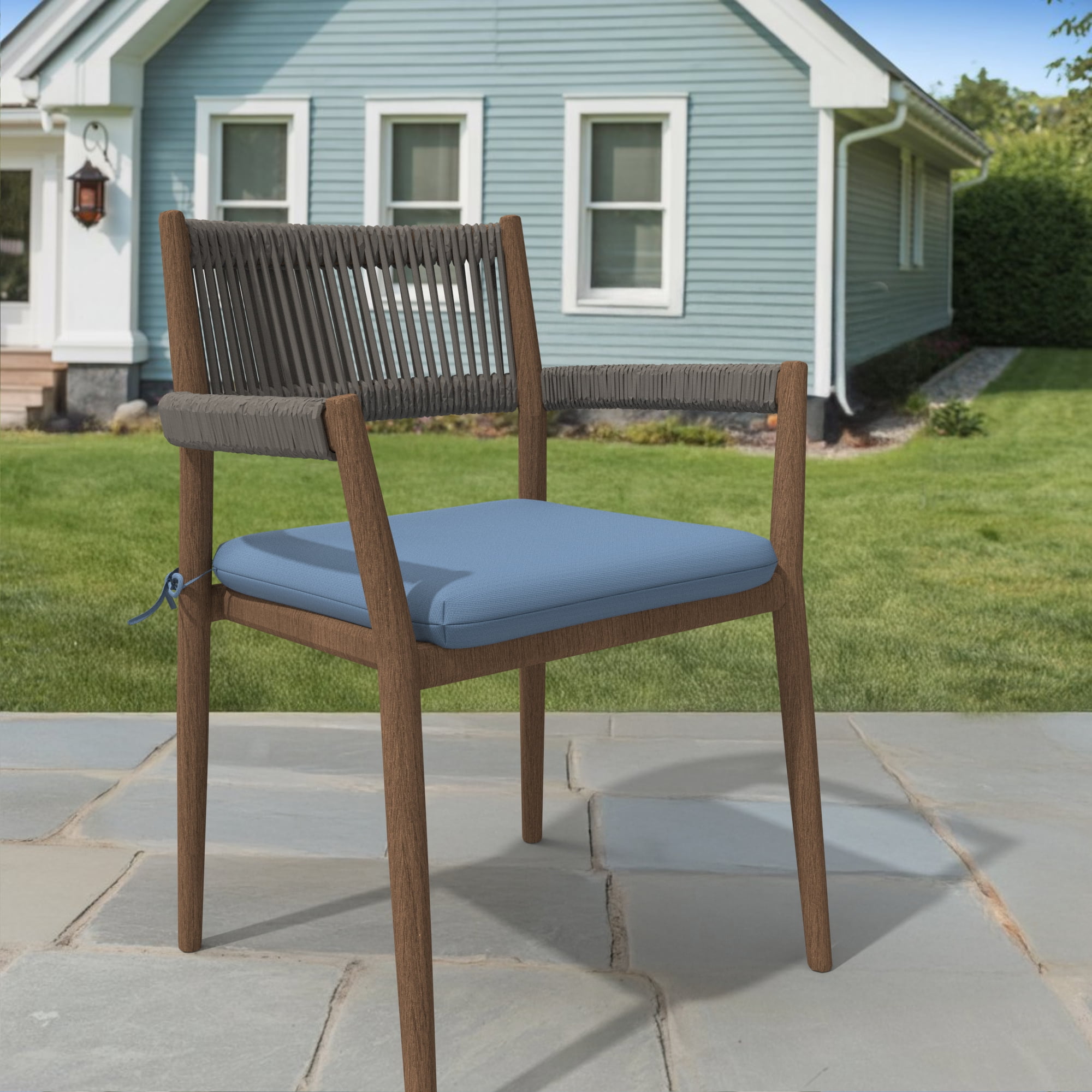 Covers & all CoverRite Square Dining Chair Cushions 3" Foam Tear and UV Resistant Outdoor chairs