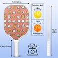thumbnail image 3 of Pickleball Paddles Set Of 1, Fiberglass Surface, Cats & Dogs Print, 1 Paddle, 2 Balls & Bag, 3 of 5