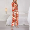 thumbnail image 3 of Honeii Tomatoes And Chili print Women's Pajama Sets Long Sleeve Button Down Sleepwear Nightwear Soft Pjs Lounge Sets-, 3 of 7