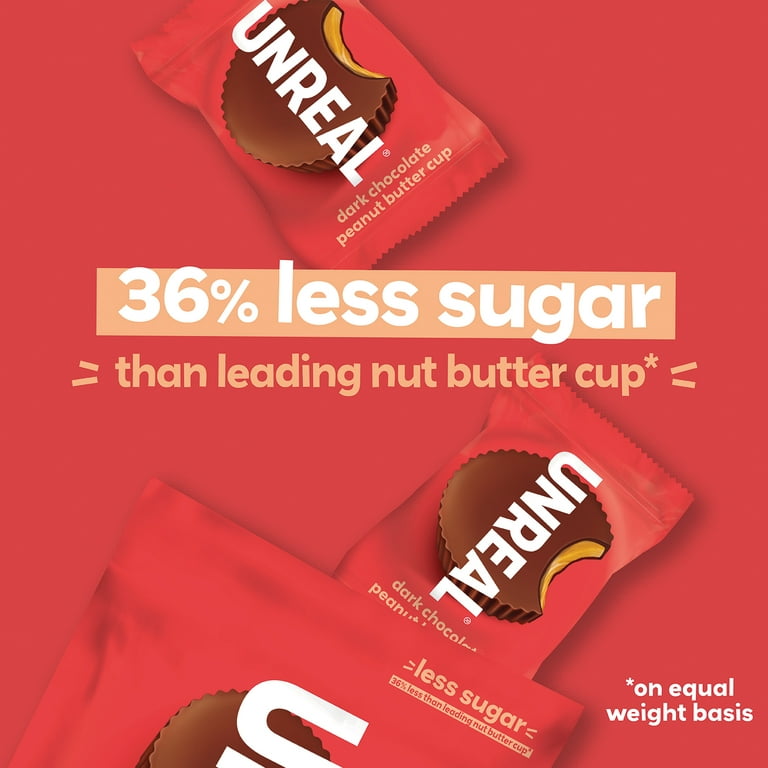 Unreal® Crispy Dark Chocolate Peanut Butter Cups, 4 oz - Pay Less