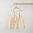 thumbnail image 2 of Overalls for Girls, Solid Color Piece Overalls for Toddler Girls, Adjustable Strap Shorts with Button Details for Summer, 2 of 3