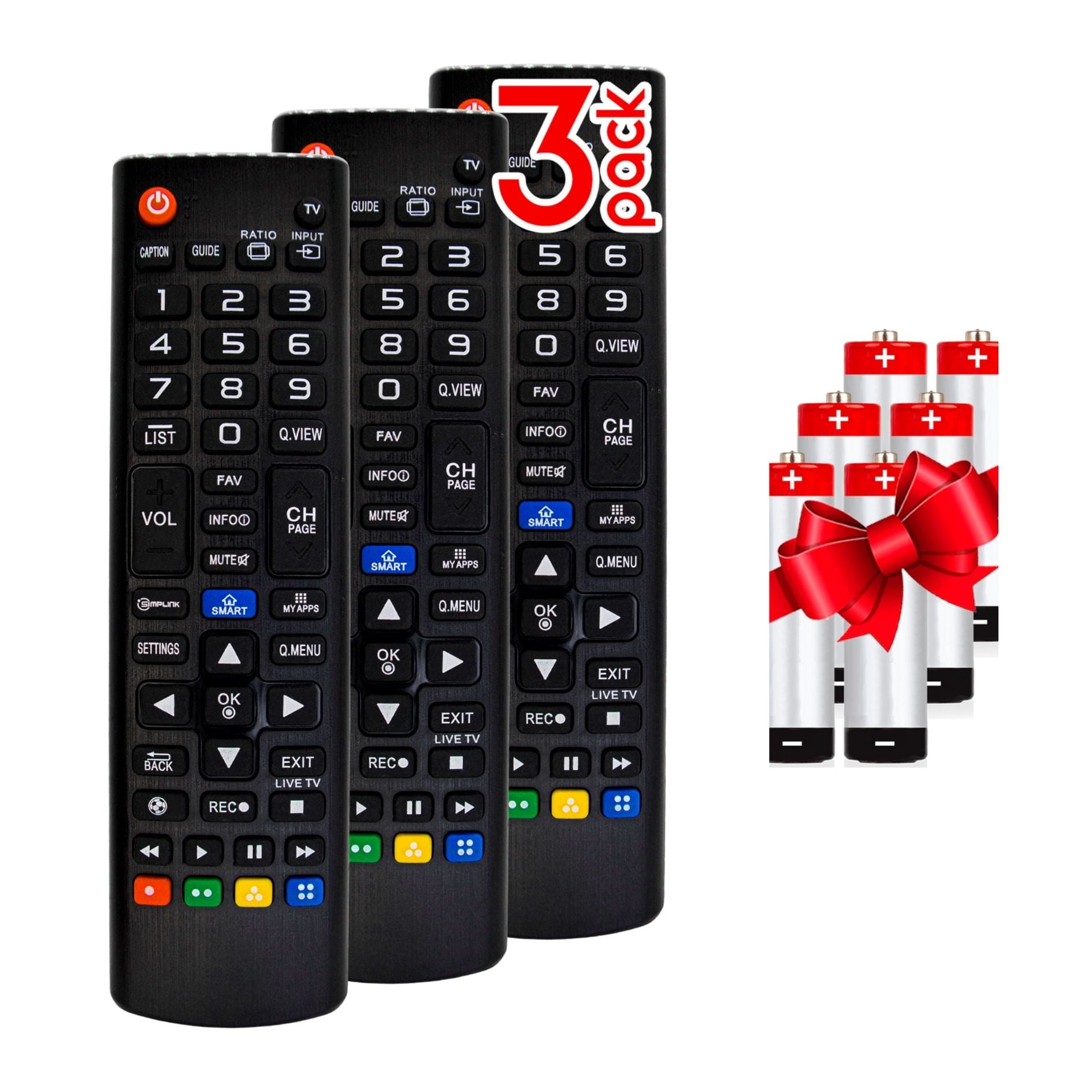 3 Pz Control Remoto Compatible Con LG Smart Tv Akb75055701 | Walmart en ...