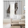 thumbnail image 2 of Funny Zebras Blackout Curtains for Bedroom Living Room Darkening Curtains 63 Inches Long Cute Art Fun Lovely Animals on Toilets Window Curtain 2 Panels Set Window Treatment Grommet Drapes 52"x63", 2 of 9
