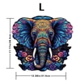 thumbnail image 3 of TIELUTT Wooden Elephant Puzzle Educational Animal Shape Matching Game Montessori Learning Activity for Toddlers Kids Laye Procrastination Pct Difficult 2400, 3 of 5