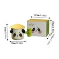 thumbnail image 6 of Cute Martial-art Panda Mug with Chivalrous Hat Shape Lids, Hand-painted Ceramic Coffee Mug, Creative Thickened Insulated Mug with Bamboo Shape Handle, Best Gifts Collection(Proud Panda), 6 of 6