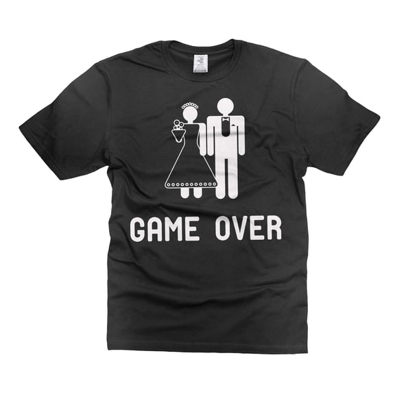 Funny Wedding Joke Shirt Game Over T-Shirt Marriage Wedding Party Tees Bachelor Party Unisex Shirts