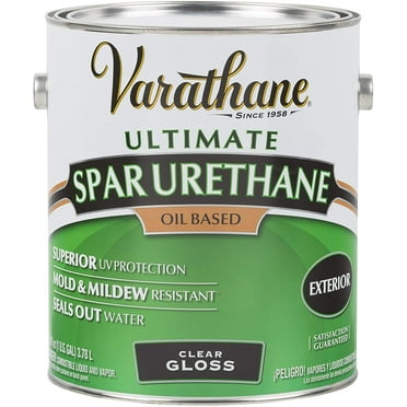 RUST-OLEUM 242179 Varathane Gallon Clear Gloss Exterior Premium Spar Urethane Finish