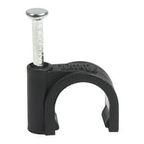 QualGear 10mm Cable Clips, Black, 100 Pack, CC10-B-100-P