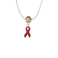 thumbnail image 2 of Delight Jewelry Silvertone Red Ribbon Mia Monkey Charm Necklace, 2 of 4