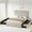 Off White, variant on 2025 New Queen Size Bed Frame with 4 Storage Drawers, Faux Leather Upholstered Platform Bed Frame with Adjustable Headboard, Diamond Stitched Button Tufted, No Box Spring Needed