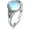Blue-6, variant on Turquoise Vintage Ring for Women, S925 Sterling Silver Oval Cut Natural Turquoise/Moonstone//Black Onyx Boho Turquoise Jewelry for Birthday Mother's Day Christmas