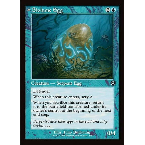 MtG Innistrad Remastered Uncommon Biolume Egg // Biolume Serpent (Classic Frame) #455