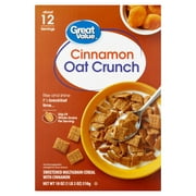 Great Value Cinnamon Oat Crunch Whole Grain Oat Cereal, 18 oz