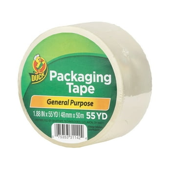 Duck Brand General Purpose Packing Tape, Clear, 1.88 in. x 55 yd.