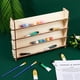 thumbnail image 4 of Organizador de pintura de madera de 4 niveles, estante de almacenamiento, soporte para botellas de pintura, estante de madera para pinturas de modelismo, 4 of 6