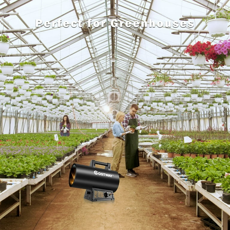 Costway 60000 BTU Portable Propane Forced Air Heater Overheatu0026Cut-off  Protection Outdoor - Walmart.com