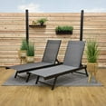 thumbnail image 7 of Vivere Urban Aluminum Lounger Set Made with Premium Phifertex Outdoor Fabric (330 lb Capacity) Black, 7 of 7