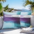 thumbnail image 3 of Purple Teal Ombre Throw Pillow Covers 20x20 Inch Set of 2, Abstract Modern Oil Painting Gradient Waterproof Outdoor Pillow Covers, Decorative Cushion Pillowcases for Couch, Sofa, Bed, Garden, Patio, 3 of 9